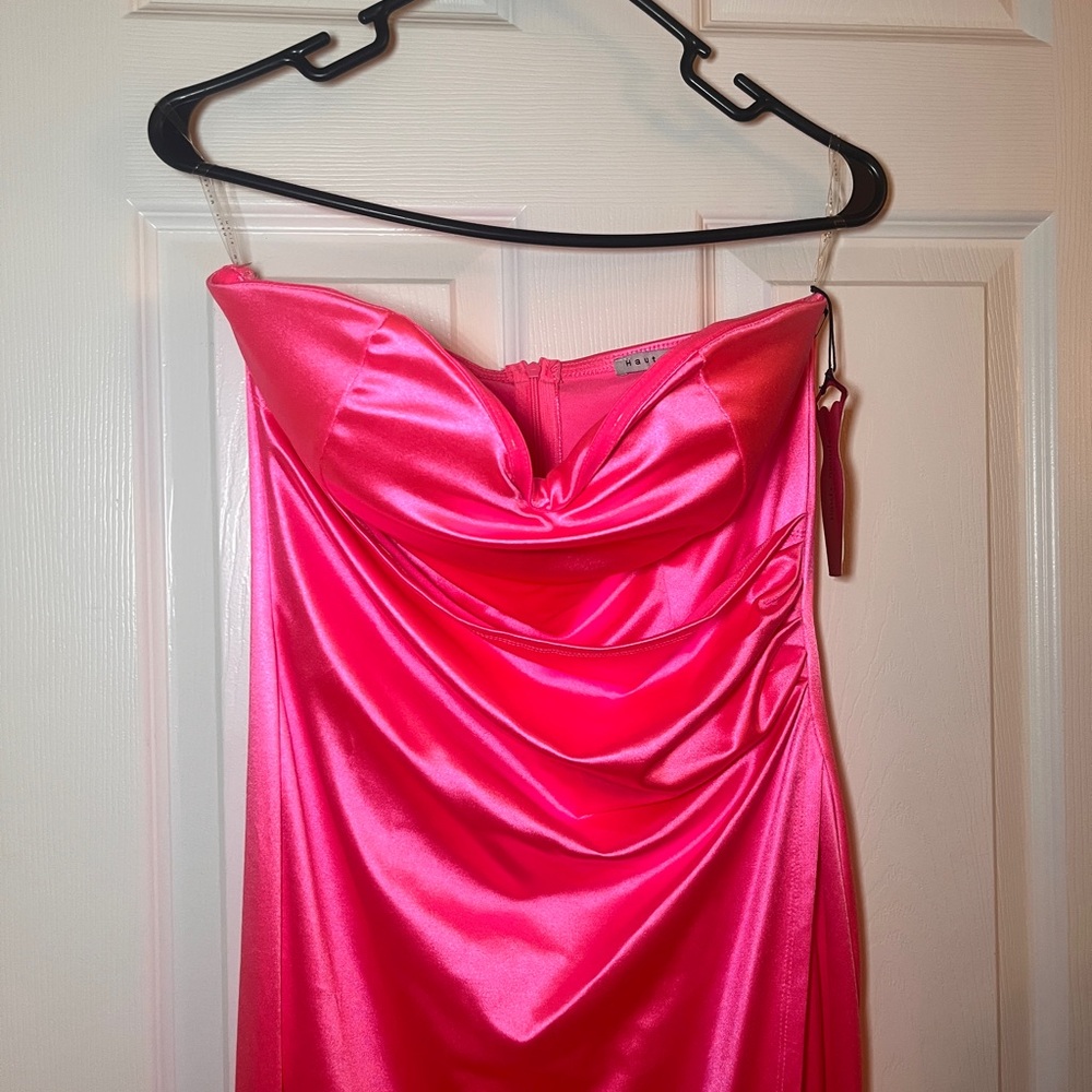 Haute Monde Vibrant Pink Strapless Dress